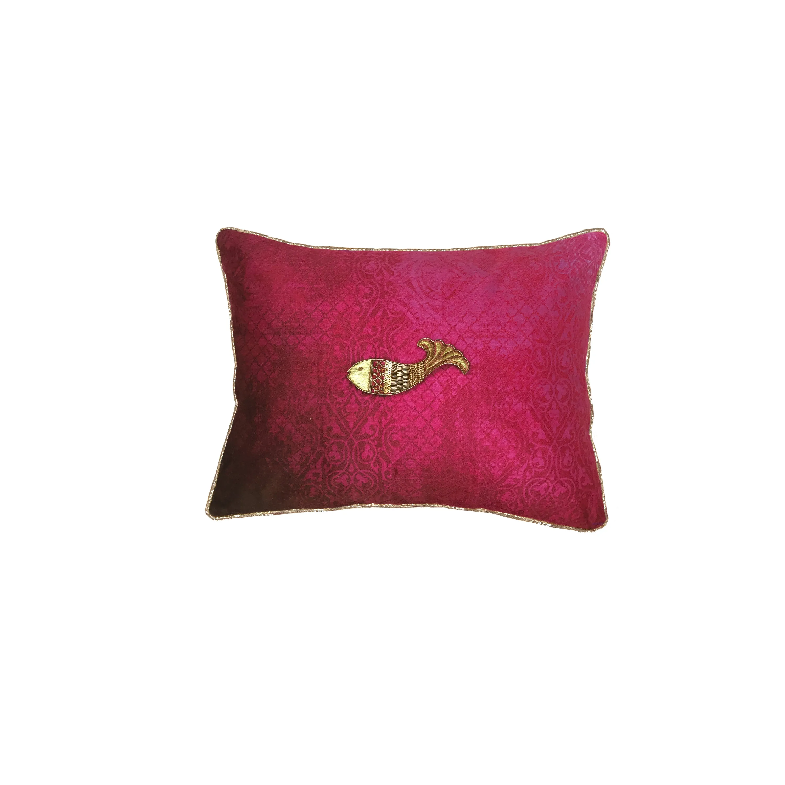 Ornate Machali Embroidered Cushion