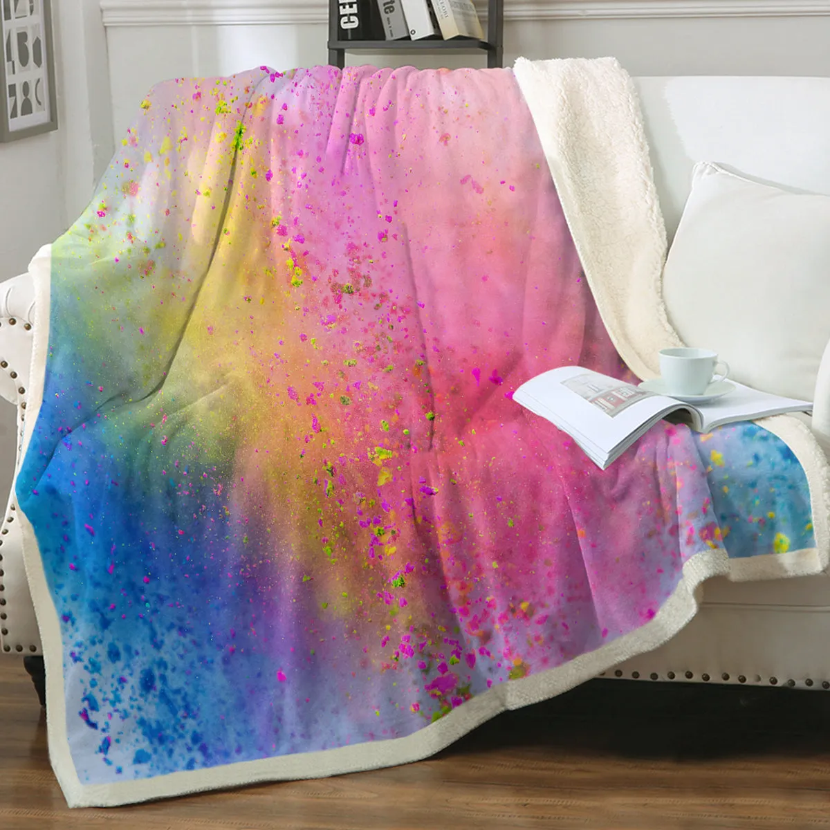 Over the Rainbow Soft Sherpa Blanket