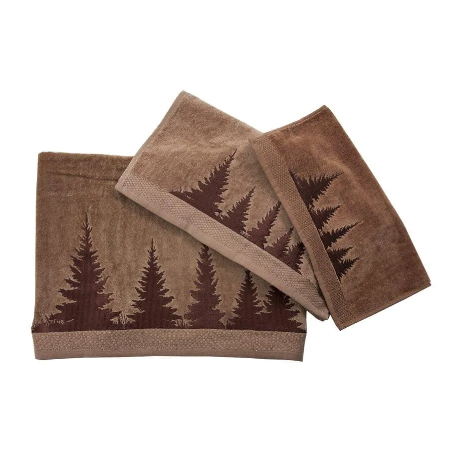 Ozark Cedar Pines 6-PC Bath Towel Set - Mocha