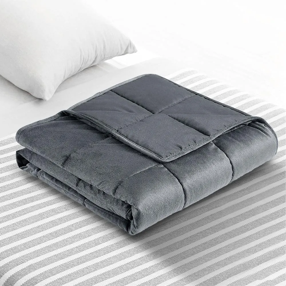 Plush Weighted Calming Blanket 9KG Dark Grey