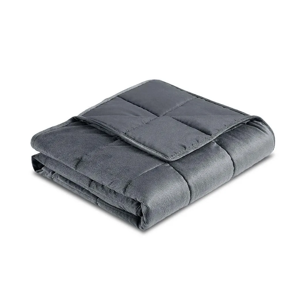 Plush Weighted Calming Blanket 9KG Dark Grey