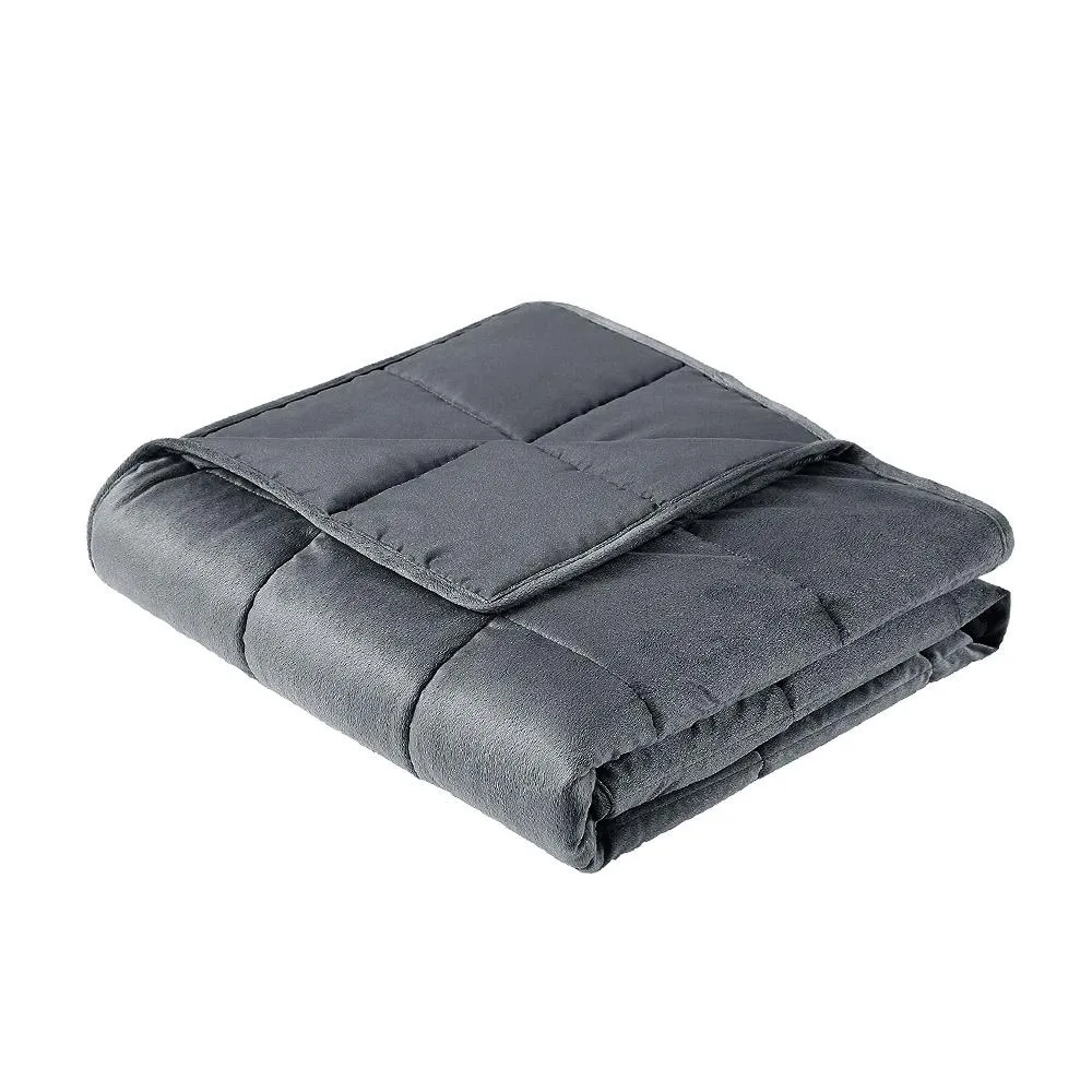 Plush Weighted Calming Blanket 9KG Dark Grey