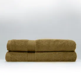 Premium Brown Pack of 2  600gsm High Quality Cotton Bath Towel 70x140cm