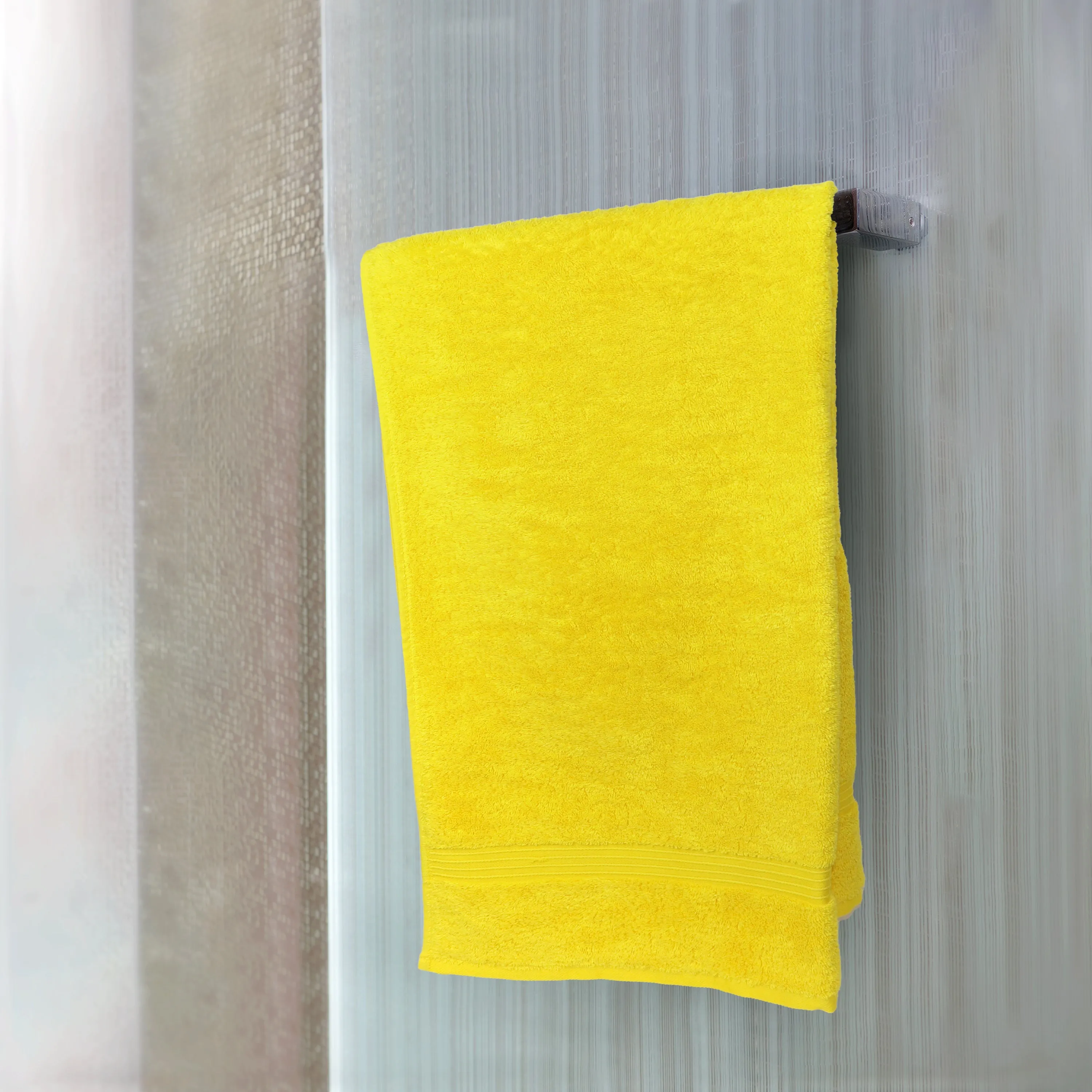 Premium Yellow Pack of 2 600gsm High Quality Cotton Bath Towel 70x140cm