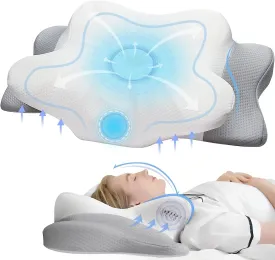 Pulatree Odorless Orthopedic Memory Foam Pillow | Ergonomic Cervical Pillow for Neck & Shoulder Pain Relief