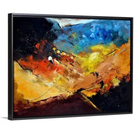 "Abstract 1811013" Black Float Frame Canvas Art