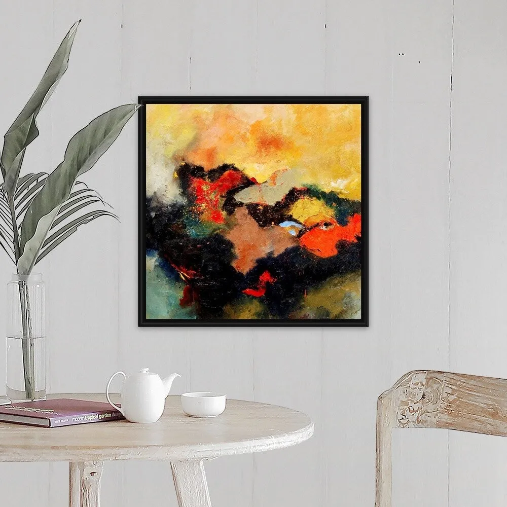 "Abstract 80800607" Black Float Frame Canvas Art