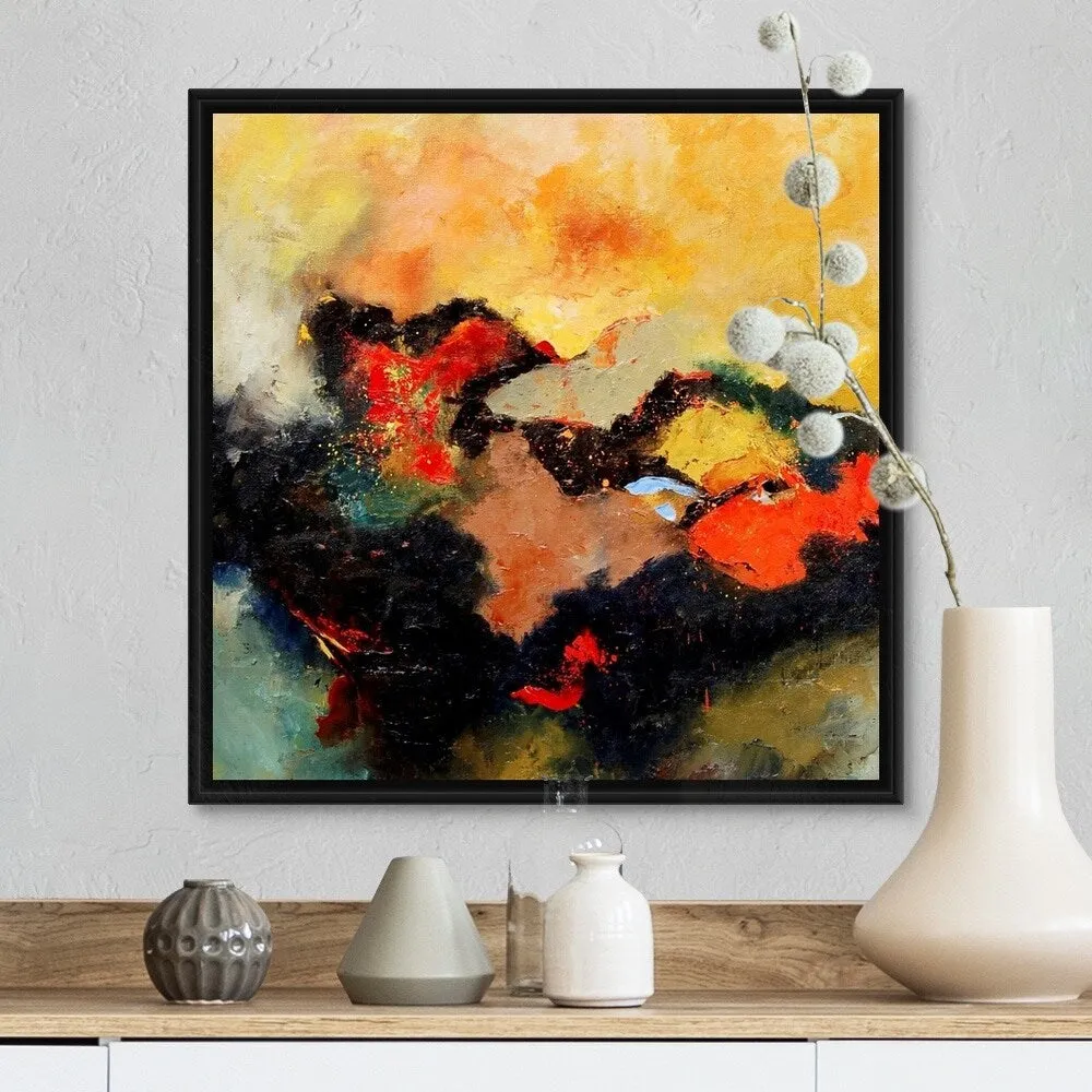 "Abstract 80800607" Black Float Frame Canvas Art