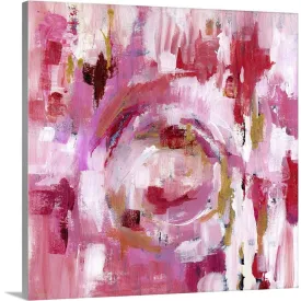 "Abstract Dream Pink Gold II" Canvas Wall Art