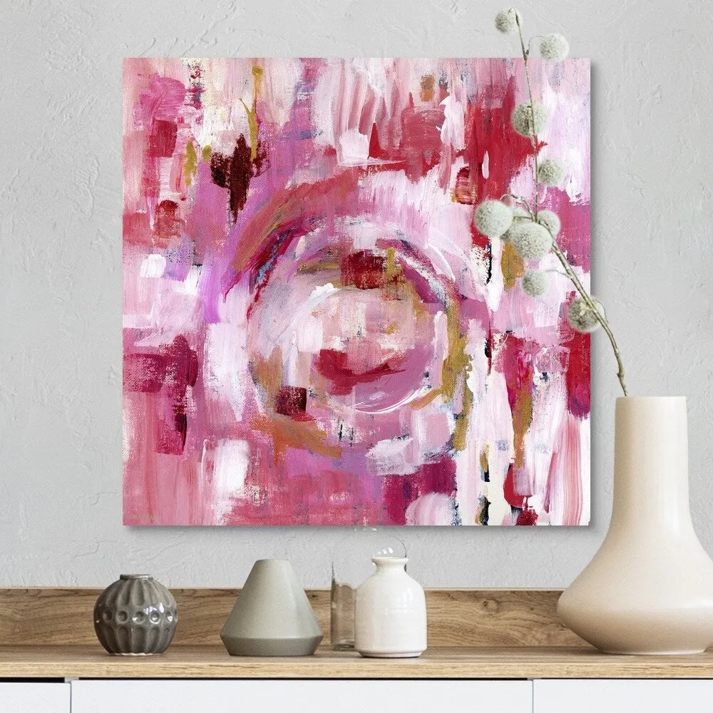 "Abstract Dream Pink Gold II" Canvas Wall Art