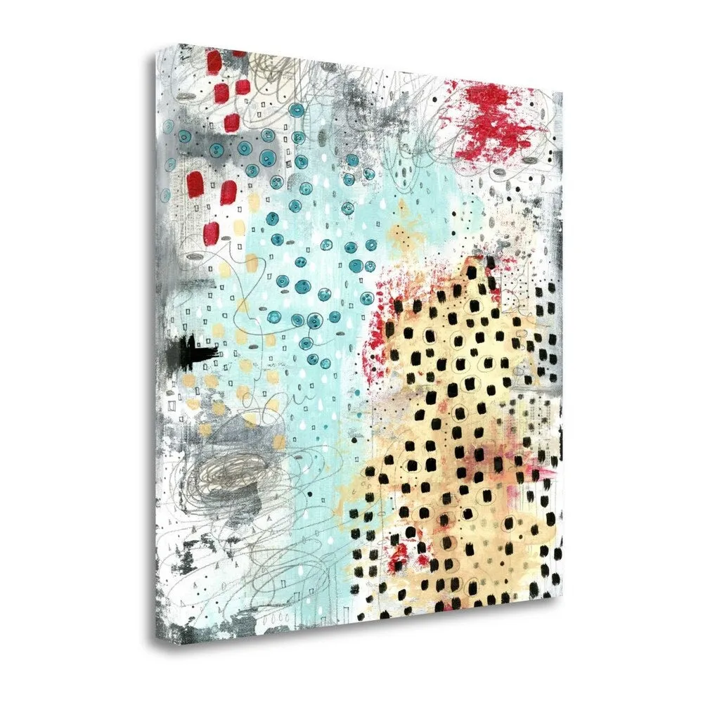 "Black Spots Abstract" By Sarah Ogren, Fine Art Giclee Print on Gallery Wrap Canvas, Ready to Hang