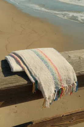 Retro Rainbow Cream - SUSTAINABLE THROW BLANKET