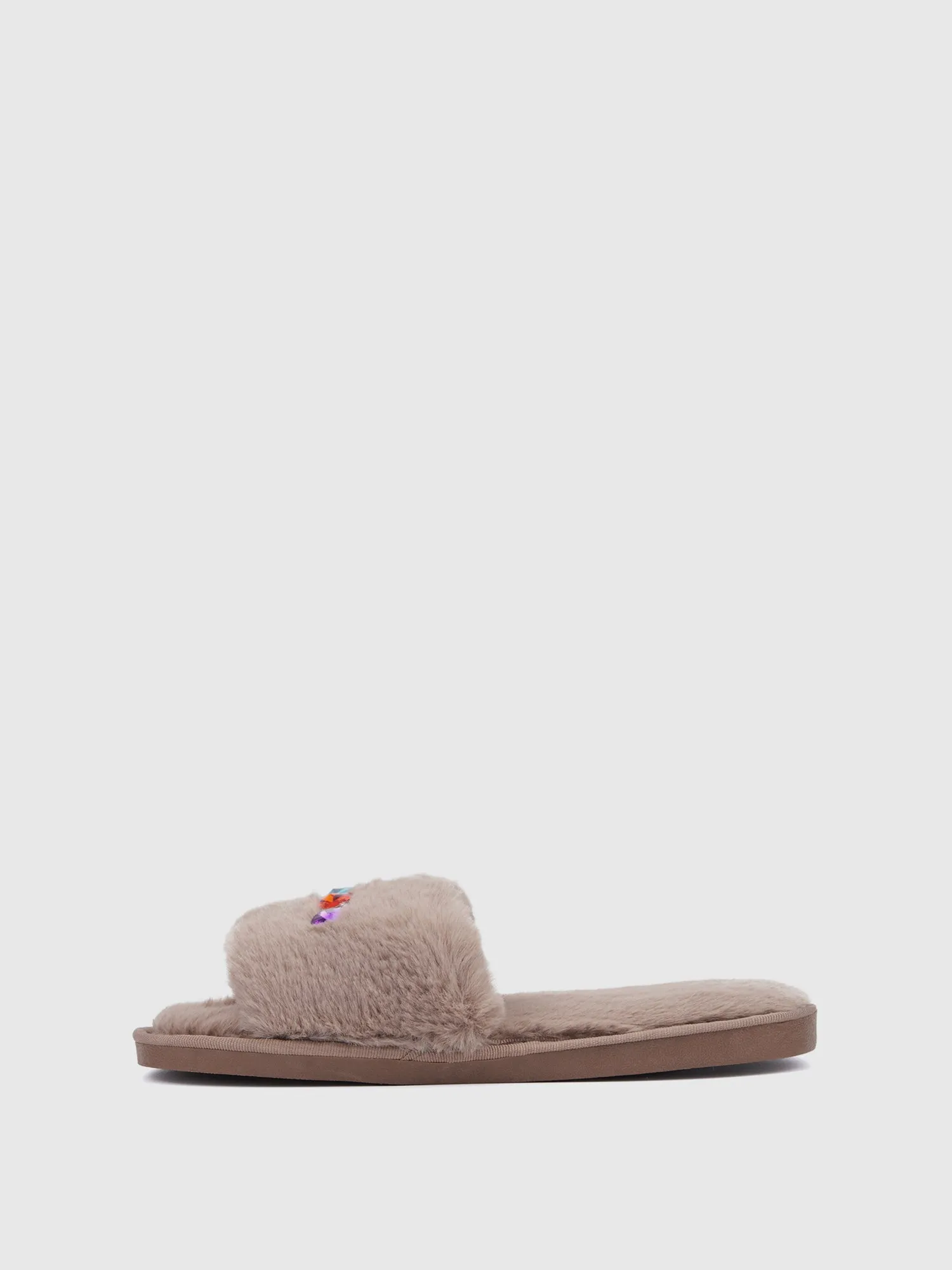 Rhinestone Fuzzy Slipper