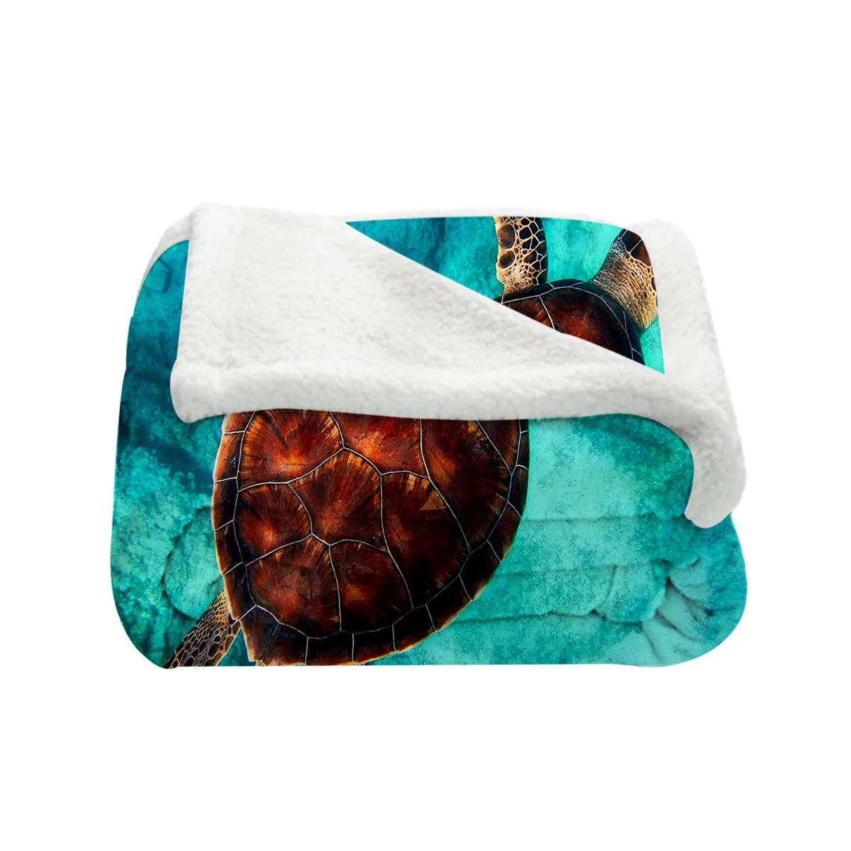 Sea Turtle Vibes Sherpa Blanket