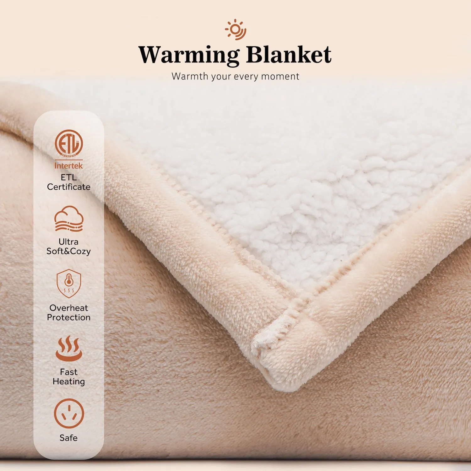 Sealy Heated Blanket Flannel to Sherpa