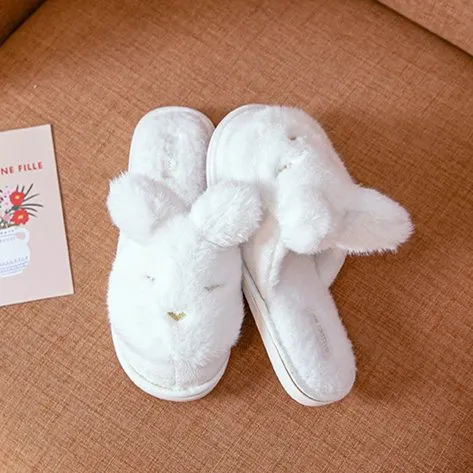 Sleepy Bunny Plush Slippers