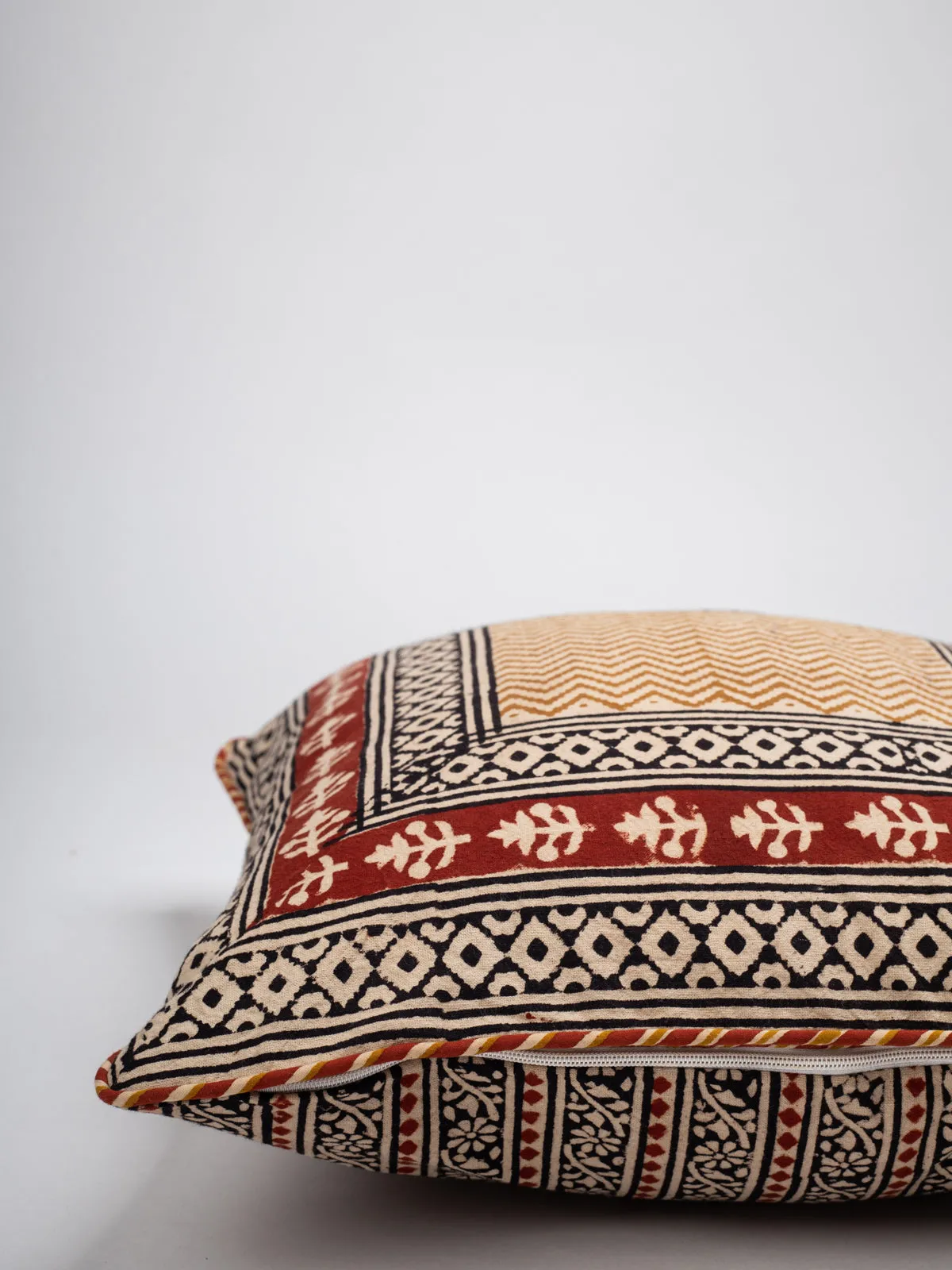 Sloping Hand Block Printed Cushion Cover