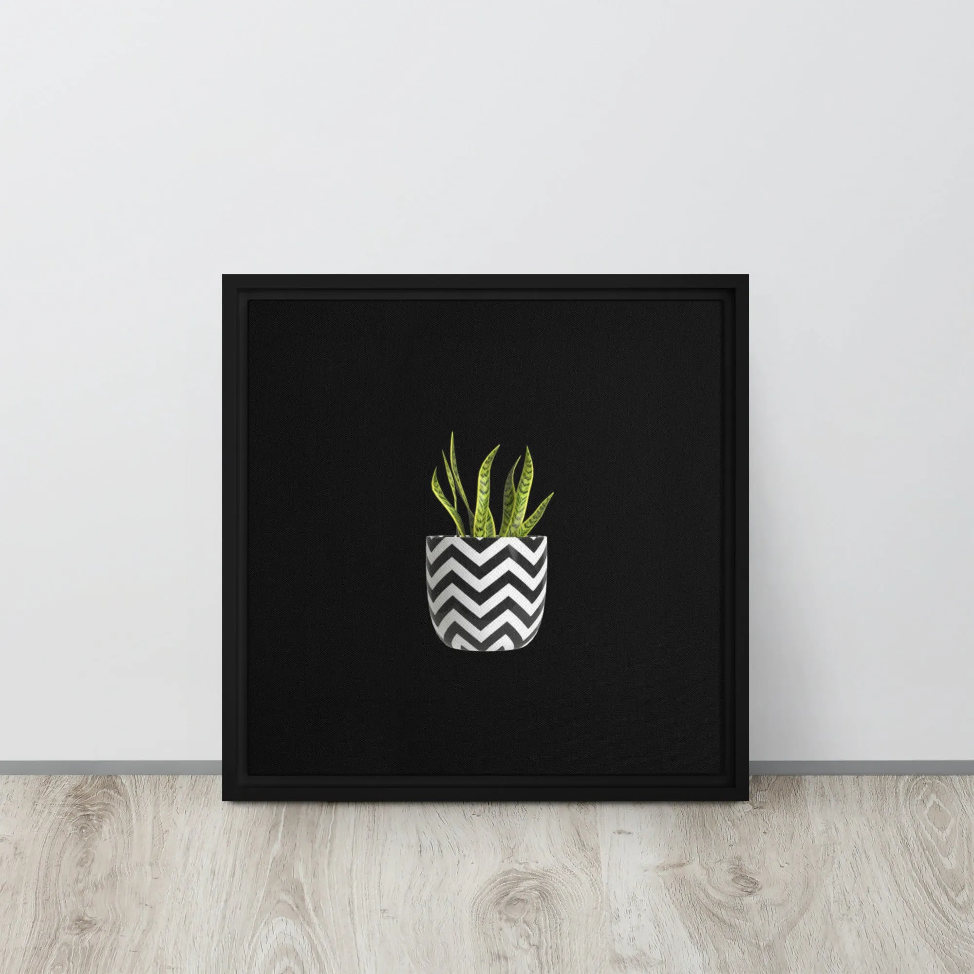 Snake Plant Framed Canvas Print