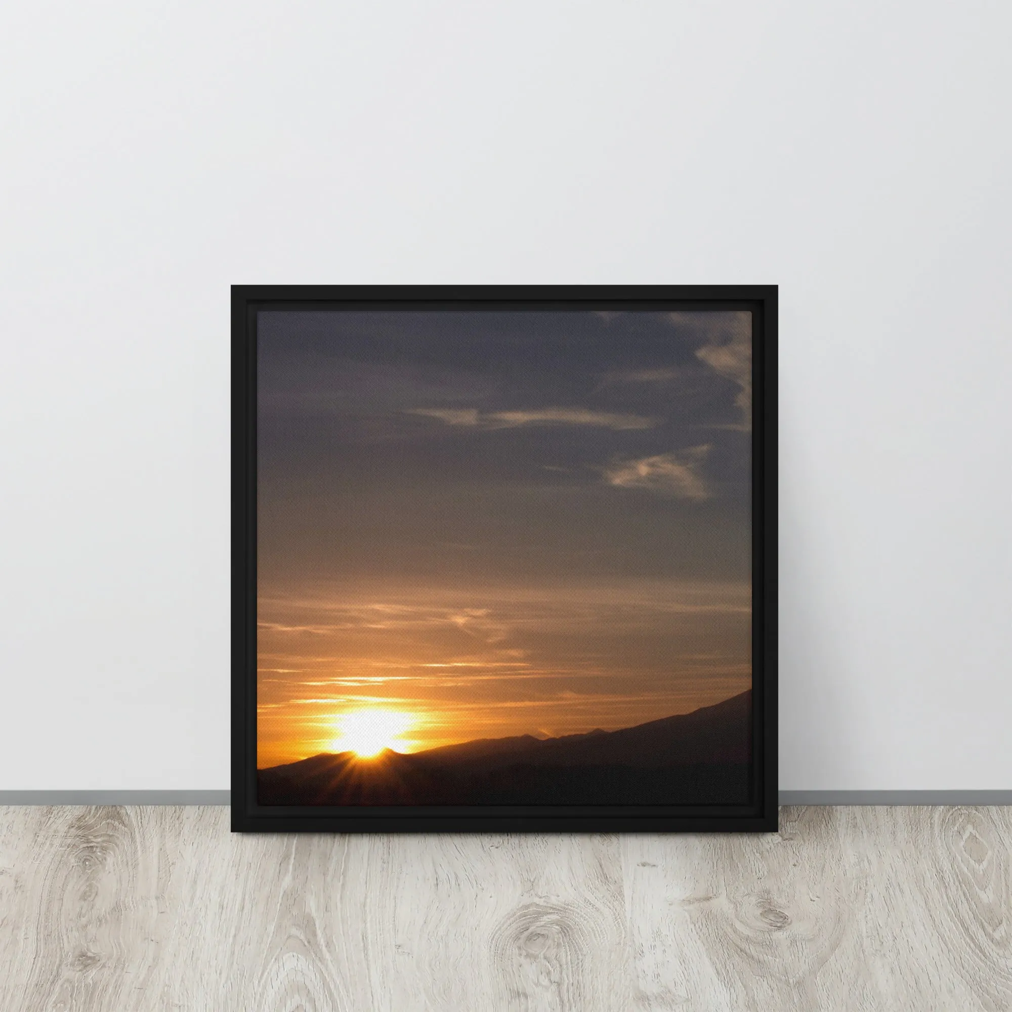 Sunset Framed Canvas Print