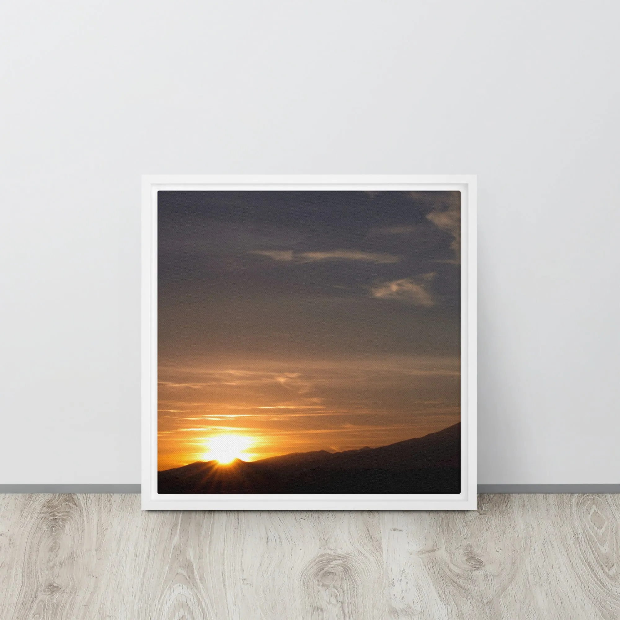 Sunset Framed Canvas Print