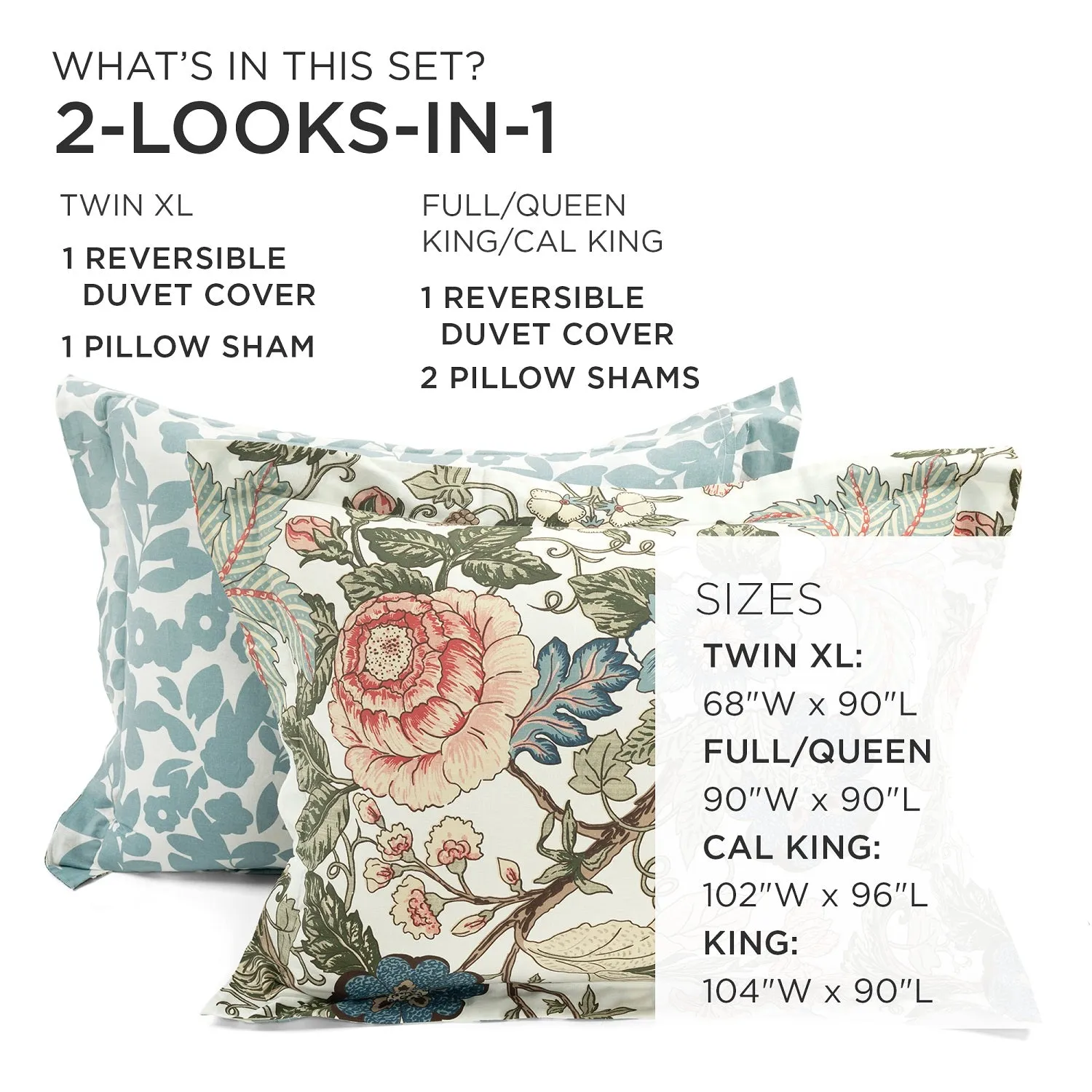 Sydney Reversible Cotton Duvet Cover Set