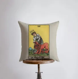 Tarot Card | Strength | Zodiac | Astrology | Throw Pillow  | Map of the Stars | Home Decor | Room Decor | Astrology Sign