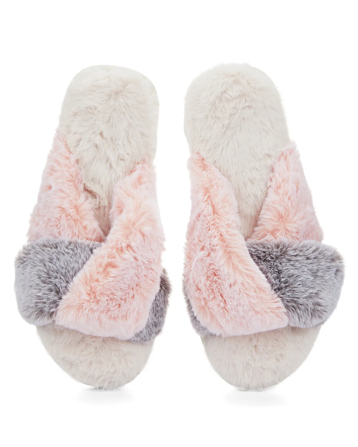 The Rita Plush Open-Toe Slippers