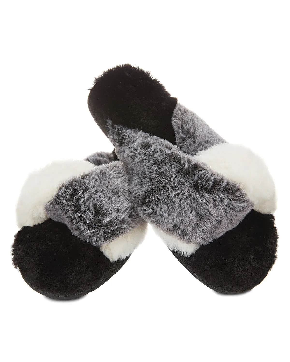 The Rita Plush Open-Toe Slippers