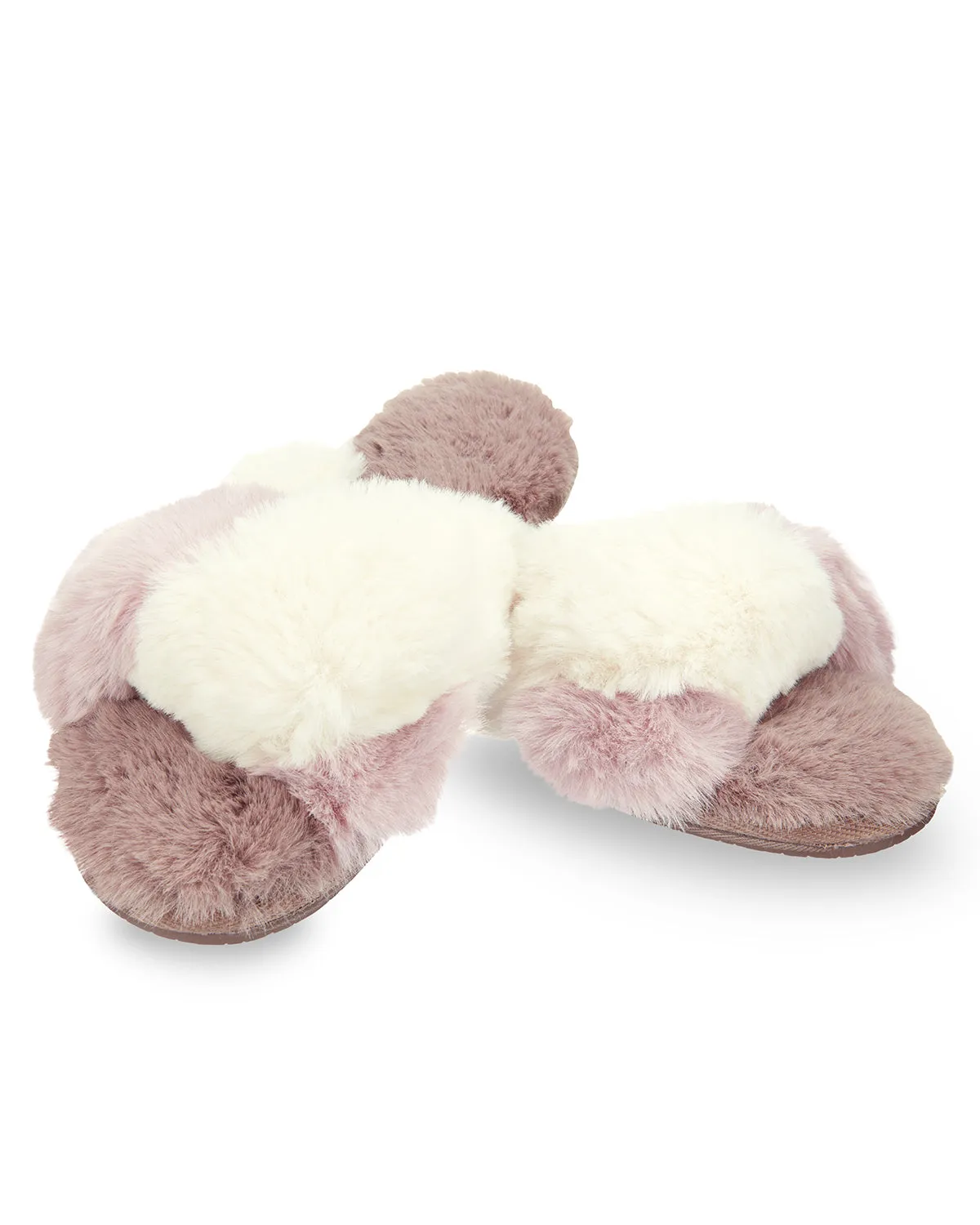 The Rita Plush Open-Toe Slippers