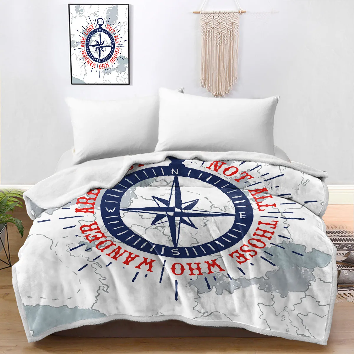 The Seafarer Soft Sherpa Blanket