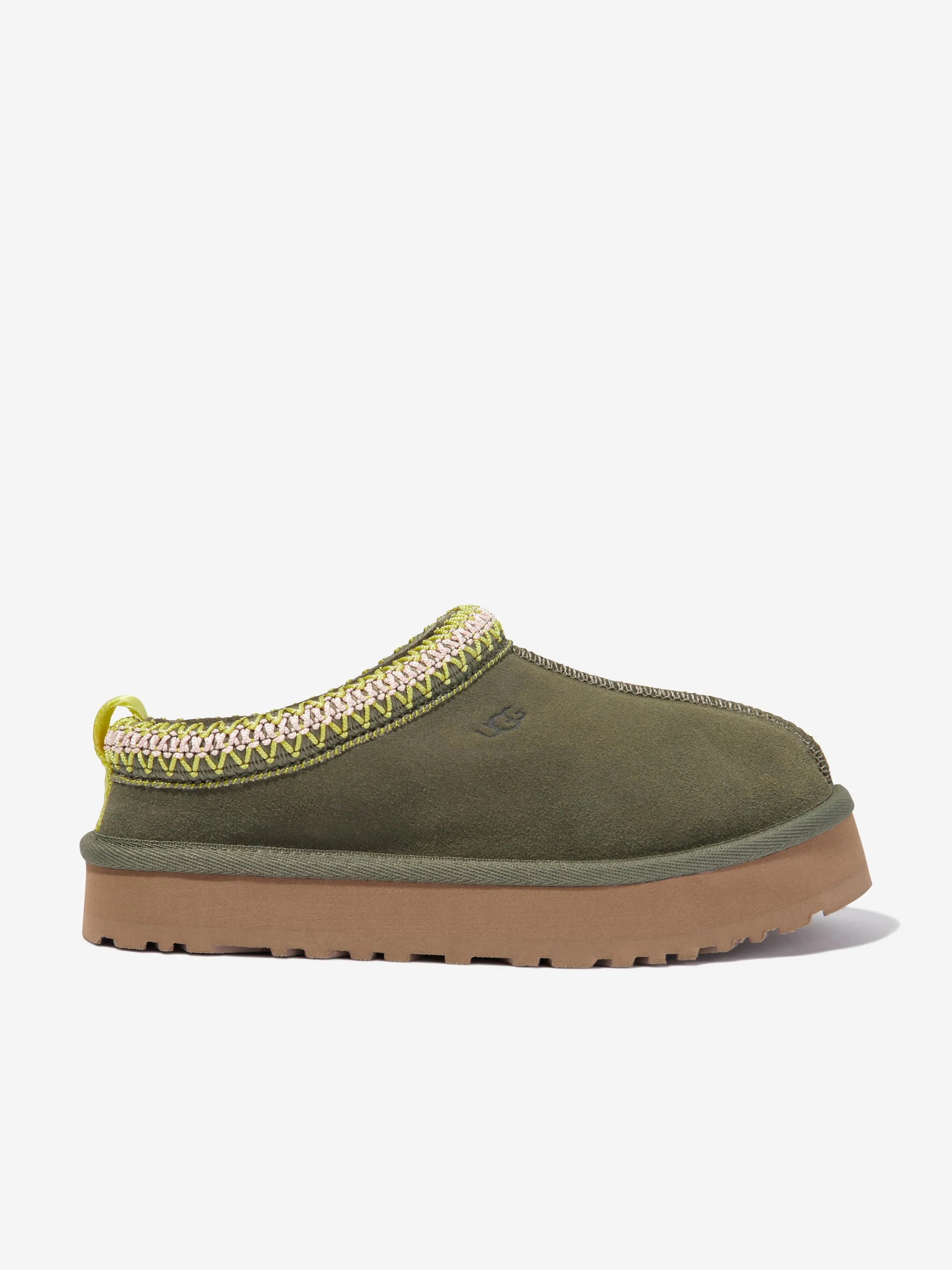 UGG Girls Suede Tazz Slippers in Green