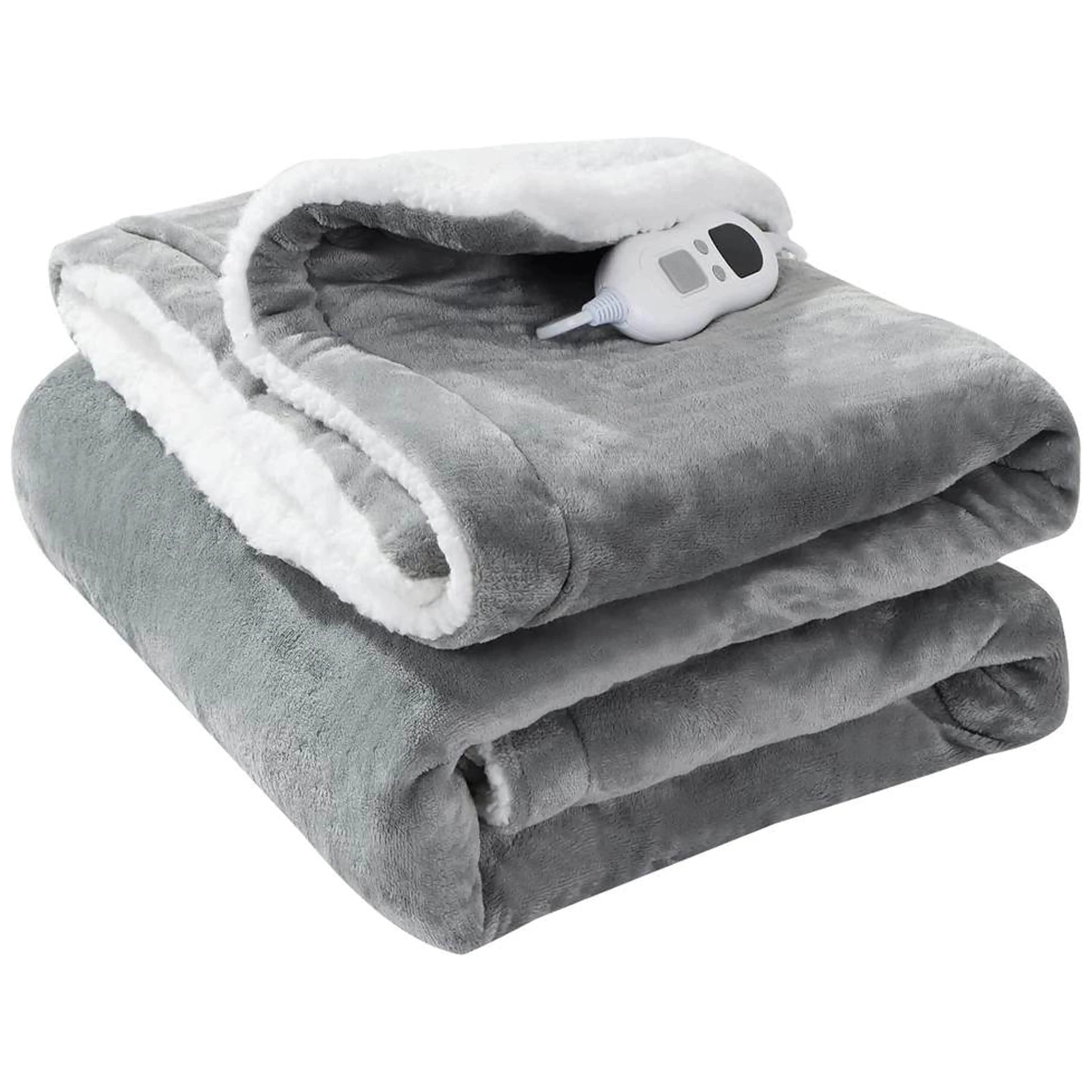 Ultra Soft Double Layer Electric Heated Throw Blanket with Adjustable Heat Settings & Overheat Protection by OLIVIA ROCCO