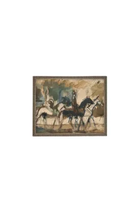 Vintage Abstract Horse & Riders