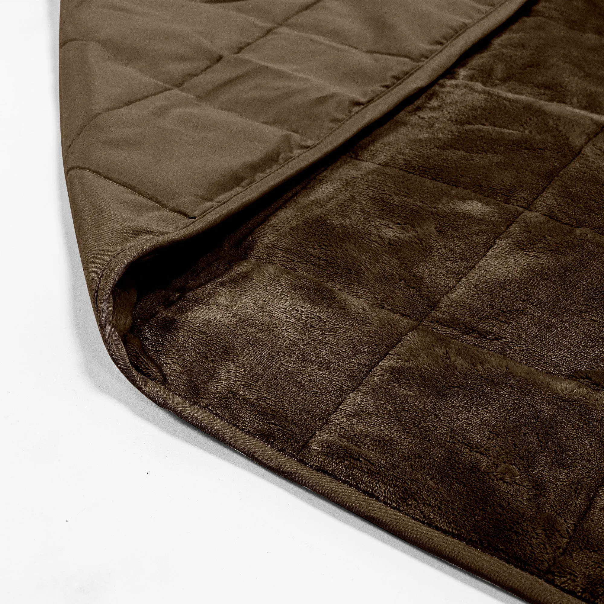 Weighted Blanket for Adults (100 x 150cm) - Flannel Fleece Taupe