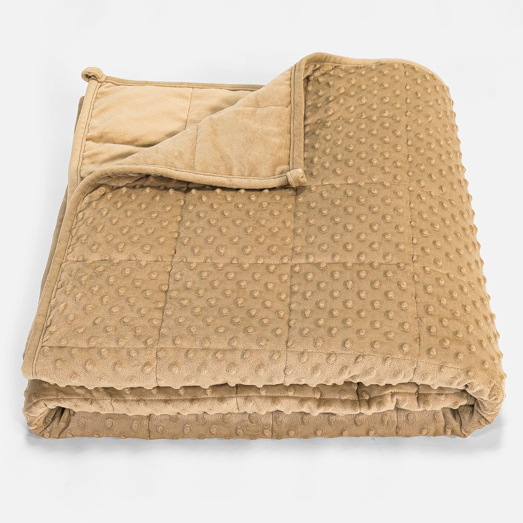 Weighted Blanket for Adults - Minky Dot Cream / Mink