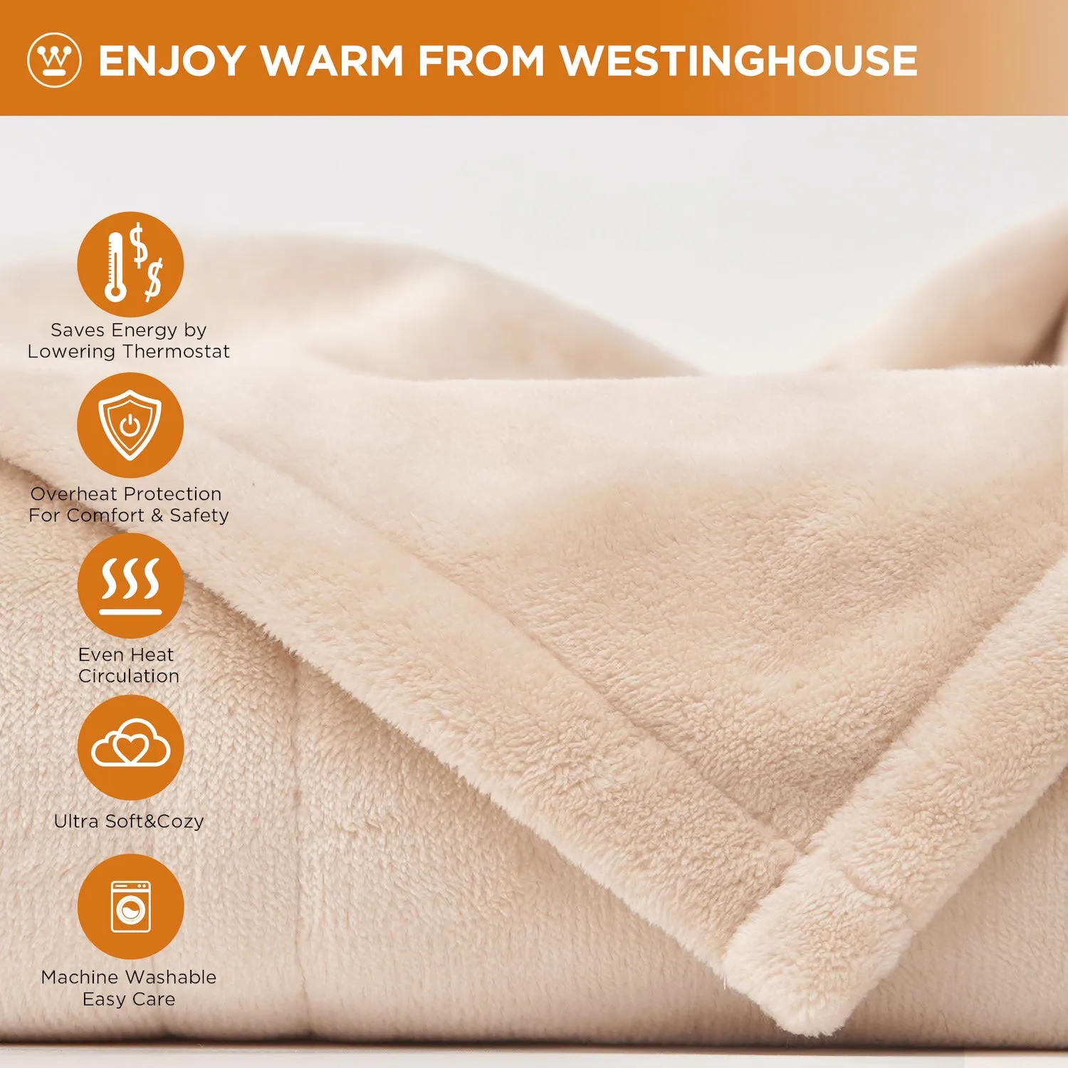 Westinghouse Electric Blanket Flannel to Flannel