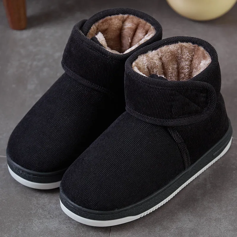 Winter warm soft velcro adjustable house shoes anti-skid