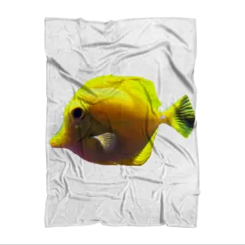 Yellow Fish Sublimation Throw Blanket